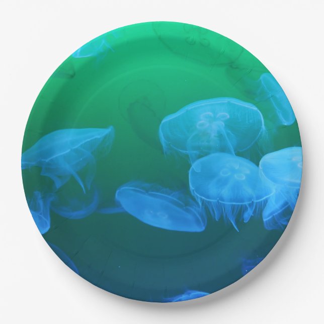 Transparent Jellyfish Paper Plate (Front)