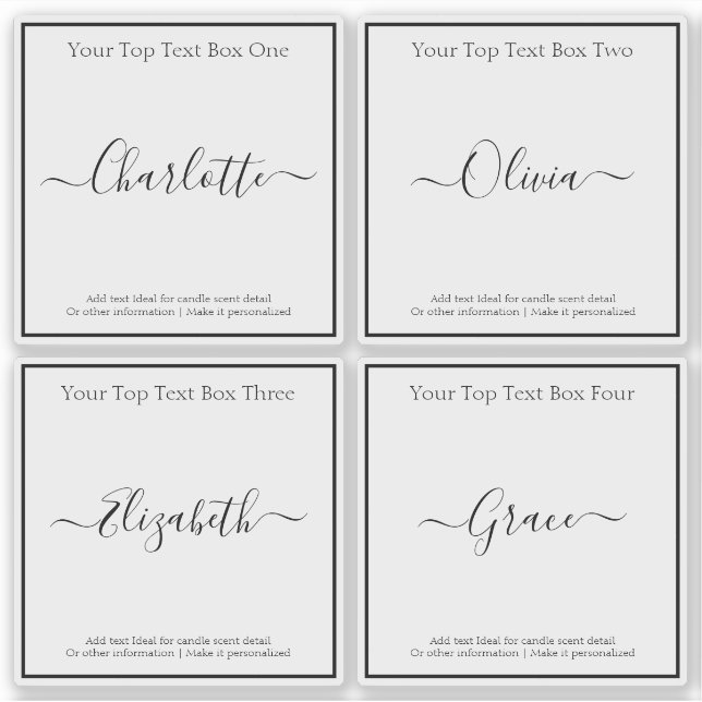 Transparent Labels For Candles or Jars (Front)