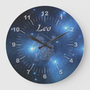 Transparent Leo Large Clock