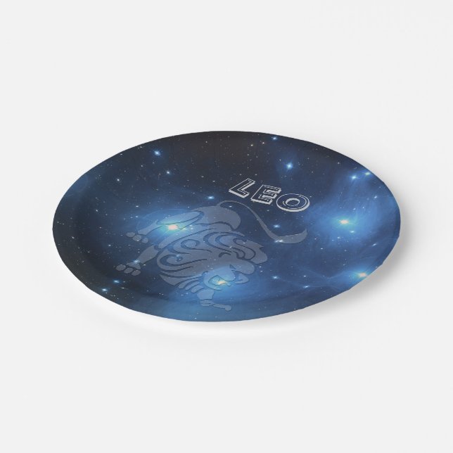 Transparent Leo Paper Plate (Angled)