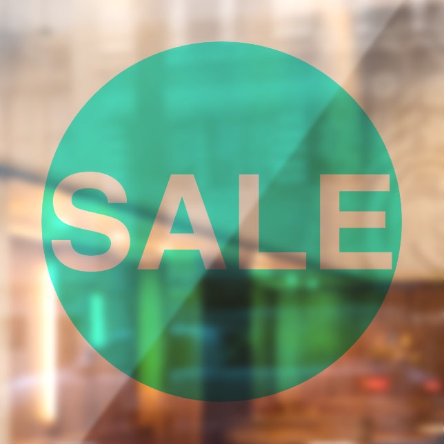 Transparent Neon Green Sale Sign Window Sticker (Sheet 2)