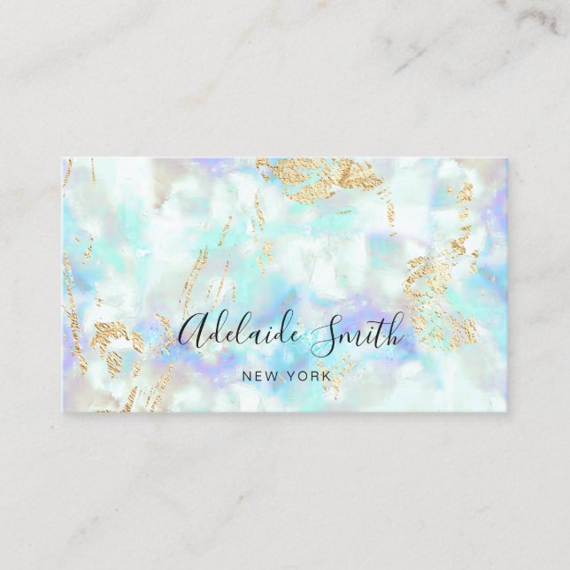 transparent opal design business card (Front)