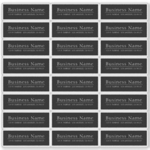 Transparent or Opaque Waterproof Return Address