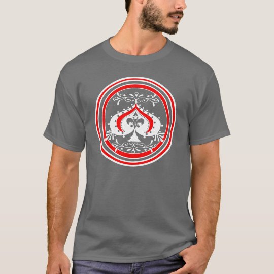Transparent Ornate Spade Design T-Shirt