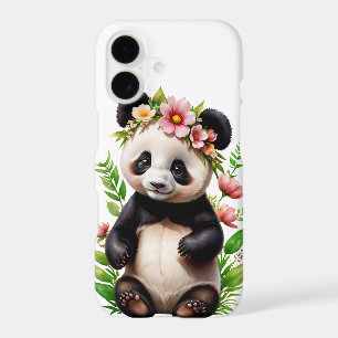 Transparent Panda Bear With Flowers