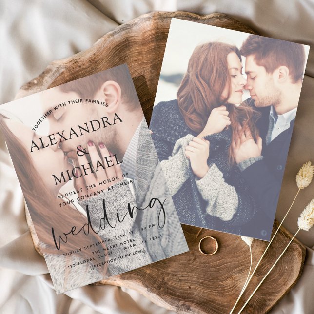 Transparent Photo Wedding Invitations (Creator Uploaded)