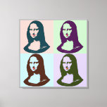 Transparent Pop Art Mona Lisa Canvas<br><div class="desc">Transparent Pop Art Mona Lisa or La Gioconda,  by Leonardo Da Vinci,  with red lips and green eyes in vintage poster style</div>