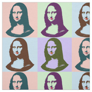 Transparent Pop Art Mona Lisa Fabric