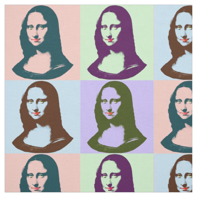 Transparent Pop Art Mona Lisa Fabric (Swatch)