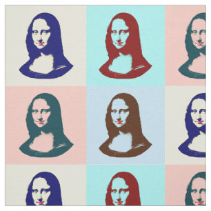 Transparent Pop Art Mona Lisa Fabric