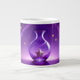 Transparent Purple Vase With Star All Under Dome Large Coffee Mug