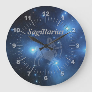 Transparent Sagittarius Large Clock