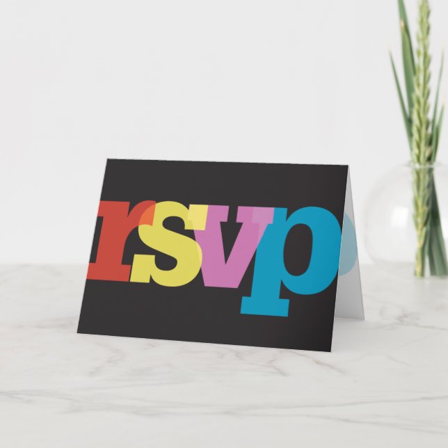 Transparent Serif RSVP Card (Front)