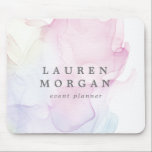 transparent silk elegant monogram mouse pad<br><div class="desc">Our "transparent silk" collection features airy silk effect in pastel colours on two backgrounds of your choice with modern layout and script for every occasion item. All information is in a combination of serif and script font ready for your customization.</div>