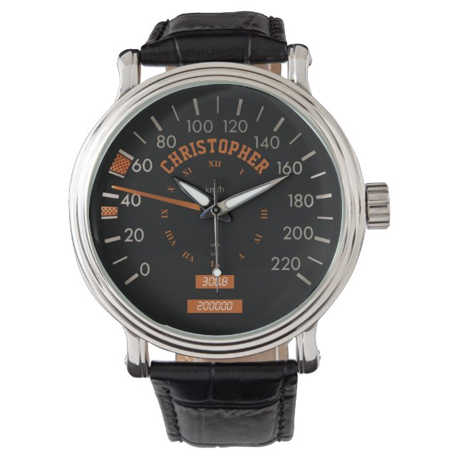 Transparent Speedometer on Dashboard Men Watches (Front)