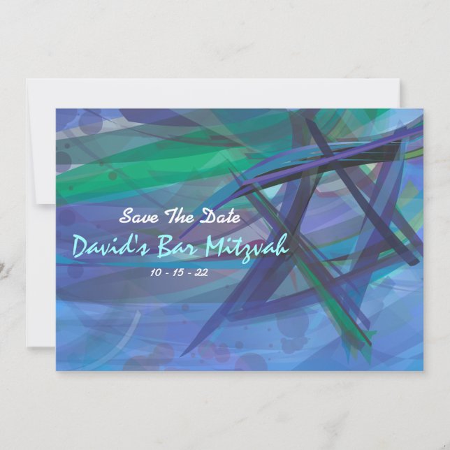 TRANSPARENT STAR Bat Bar Mitzvah Save the Date (Front)