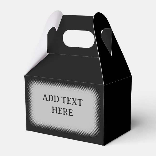 Transparent Text Box Favour Box Template (Front Side)
