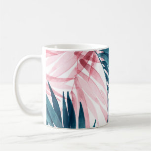 Transparent Tropical: Abstract Floral Watercolor. Coffee Mug