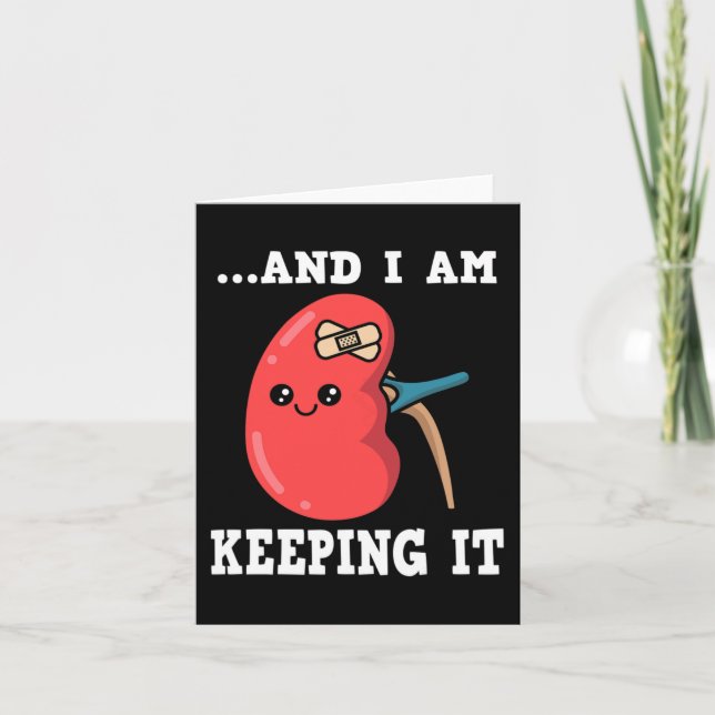 Transplant Kidney Donor Kidney Disease 3  Card (Front)