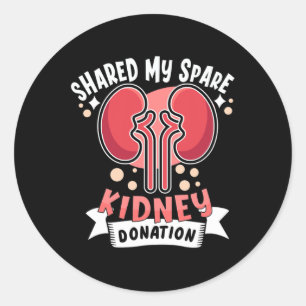 Transplant Kidney Donor Kidney Disease 4  Classic Round Sticker