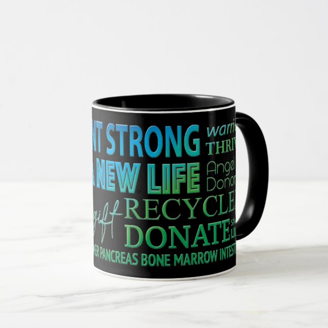 Transplant Strong Organ Donation Awareness Mug (Front Right)