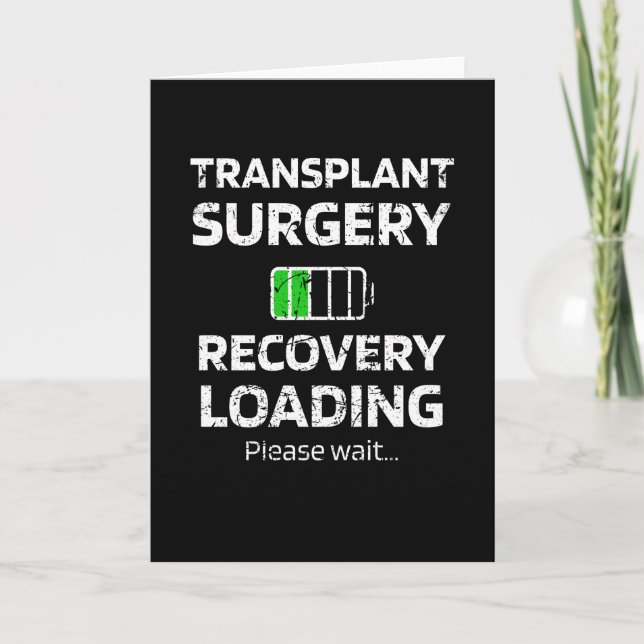 Transplant Surgery Recovery | Transplant Survivor Card (Front)