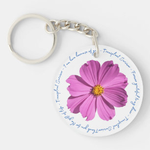 Transplant Survivor Flower Keychain