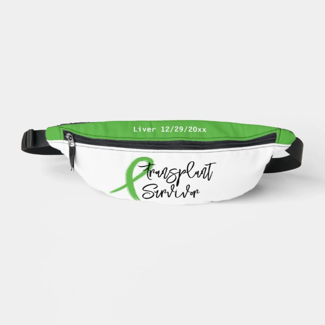 Transplant Survivor Green Ribbon Trendy  Fanny Pack (Front)