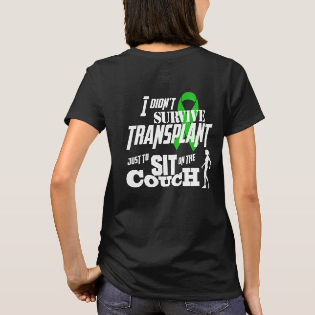 Transplant Survivor Woman Walking T-Shirt (Back)