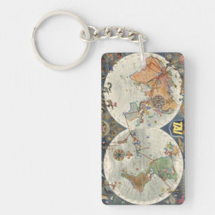 Transport Aeriens Internationaux World Map Keychain