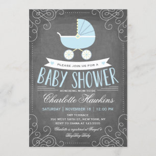 Transport de bébés Invitation Baby shower