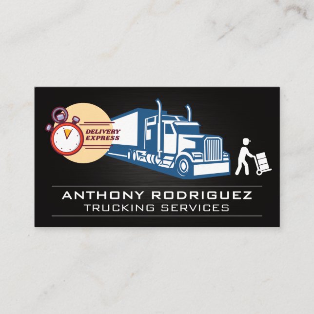 Transport Delivery | Trucking Logistics Business Card (Front)