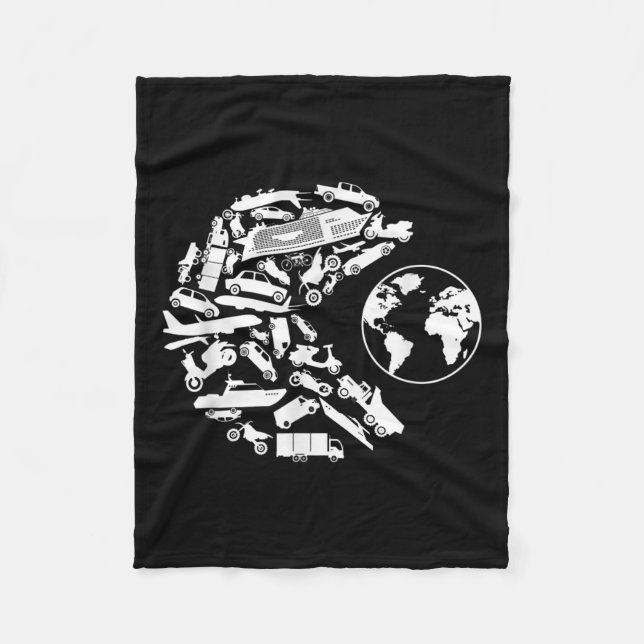 Transport Eats Earth Environmental Protection Fleece Blanket (Front)