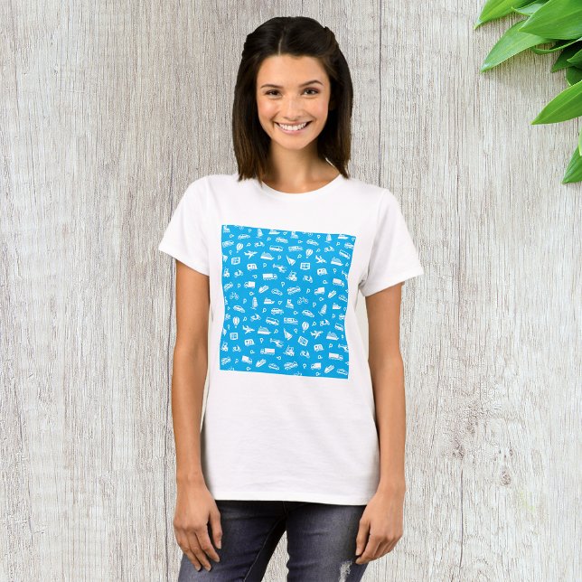 Transport Icons Womens T-Shirt (Creator Uploaded)