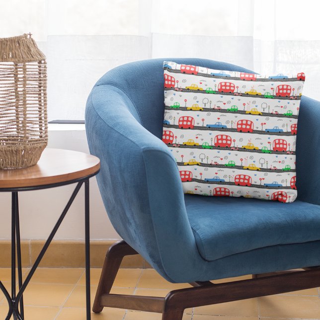 Transport Kids Photographic Prints  Throw Pillow (Creator Uploaded)