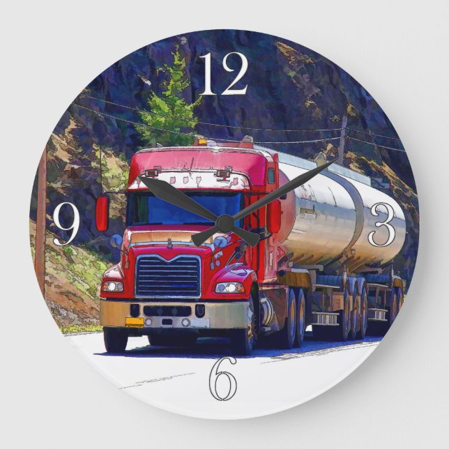 Transport lourd Truck Truck Mur Horloge (Recto)