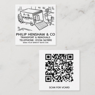 Transport & Removals Square Business Card