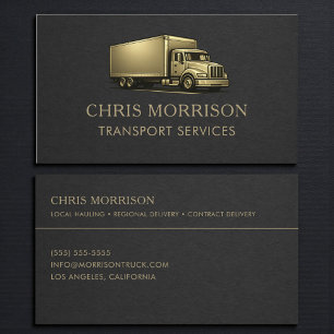 Transport Services Trucking Professional Business Card