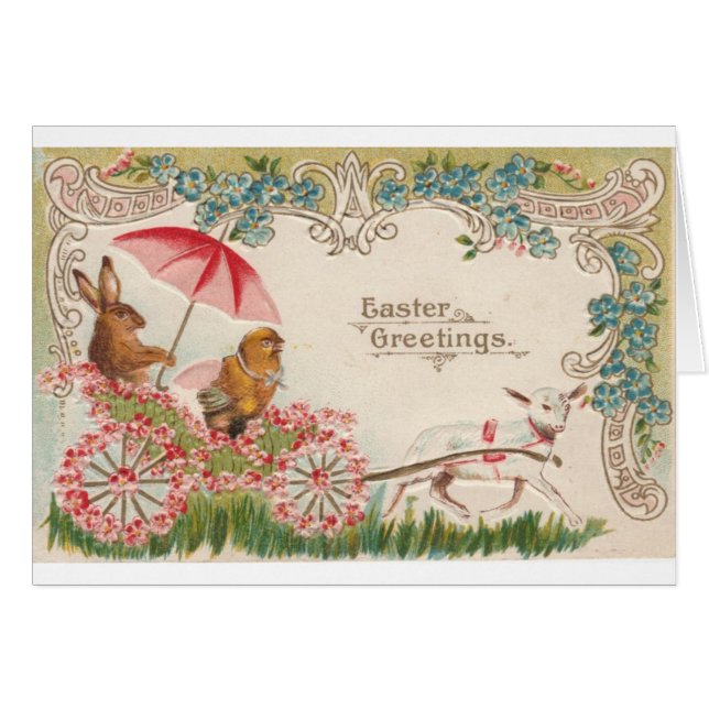 Transport vintage de lapin de Pâques (Devant horizontal)