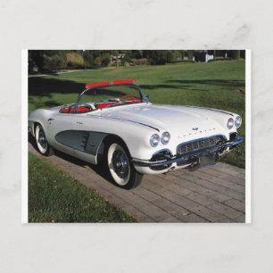 Transportation 077,classic cars,corvette,a classic postcard