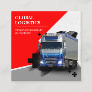 Transportation and Logistics company  Square Business Card