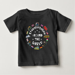 Transportation around the world baby T-Shirt