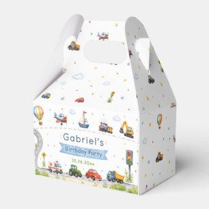 Transportation Birthday Party Favor Box