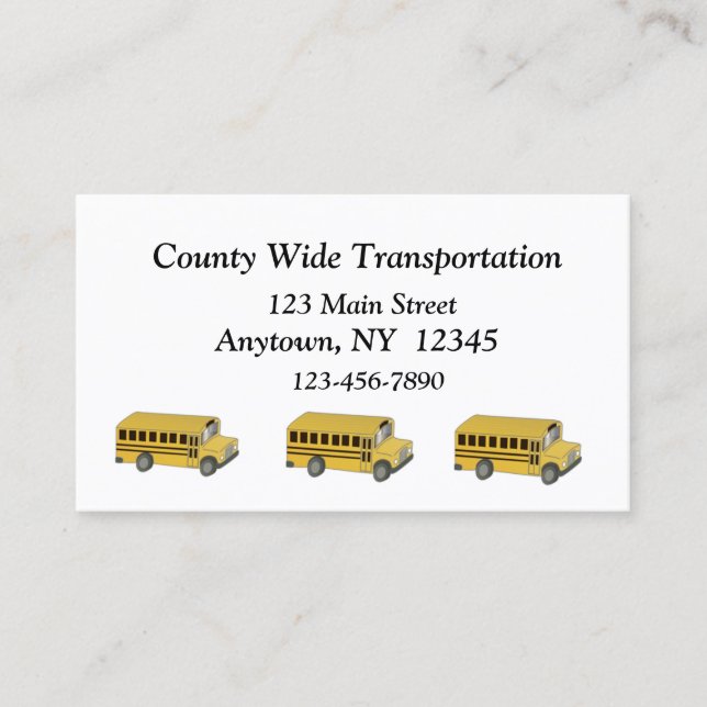 Transportation Business Card (Front)