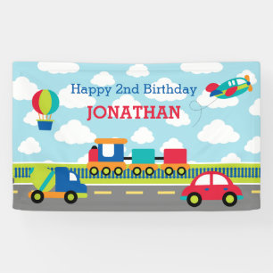 Transportation (Car Train Plane Truck) Backrop Banner