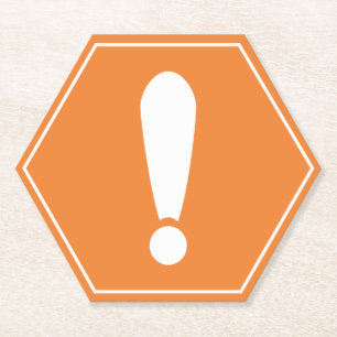 Transportation Cautions Sign Paper Coaster