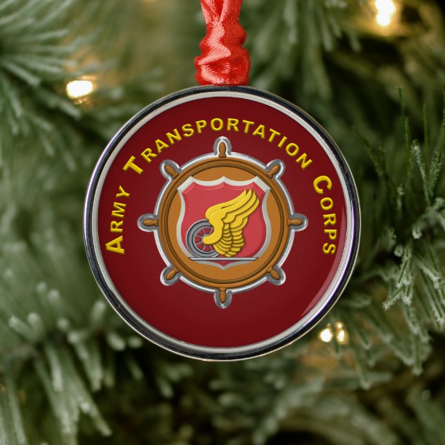 Transportation Corps Christmas Metal Ornament (Tree)