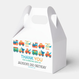 Transportation Cute Cars Birthday Thankyou Favor Box