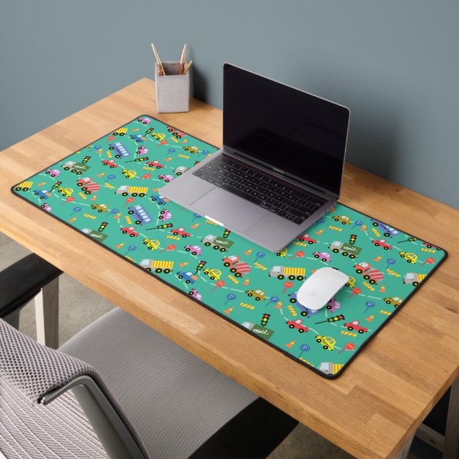 Transportation Green Desk Mat (Office 2)