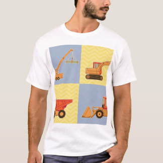 Transportation Heavy Equipments -Plain and Chevron T-Shirt